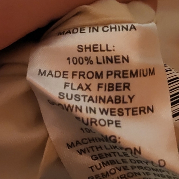 Quince Women's 100% European Linen Tank Mini Dress Sand Tan Size Large NEW! - Picture 8 of 8